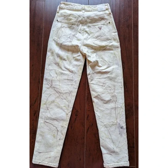 Guess Marble Print Mom Jeans Size 26 - Picture 7 of 16